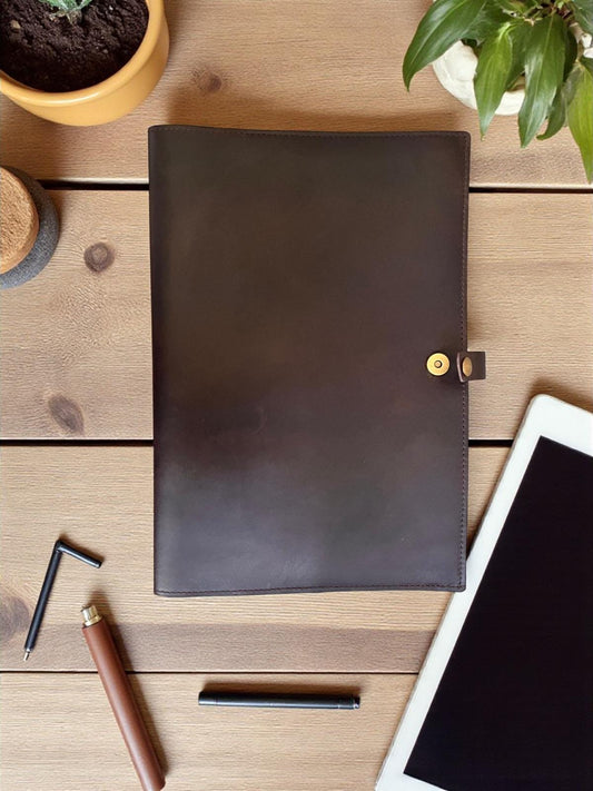 Handmade Leather iPad Pro Portfolio Case Personalized Sleeve 2025 iPad 11th gen portfolio case cover iPad air pro 13 11 Leather Portfolio