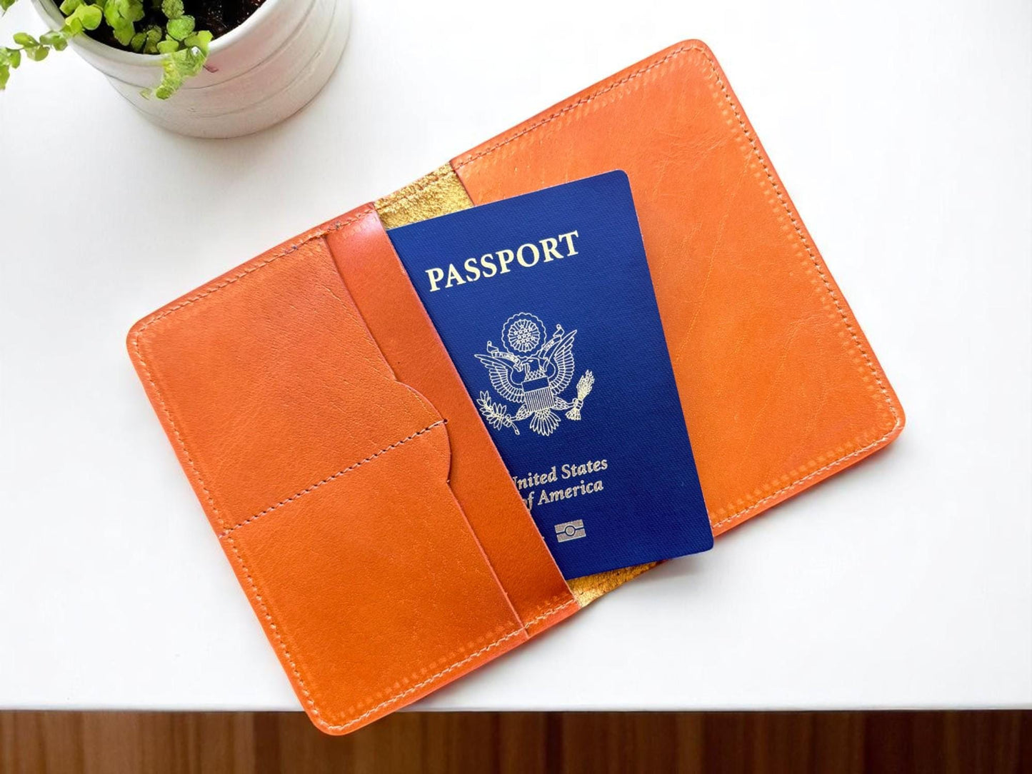 Full-Grain Leather Passport Cover: Travel Wallet & Card Holder